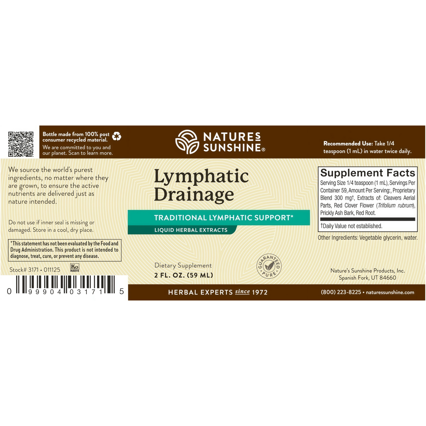 Nature's Sunshine Lymphatic Drainage, 2 Fl. Oz | Lymphatic Drainage Supplement Promotes The Efficient Drainage of The Lymphatic System to Promote Overall Health